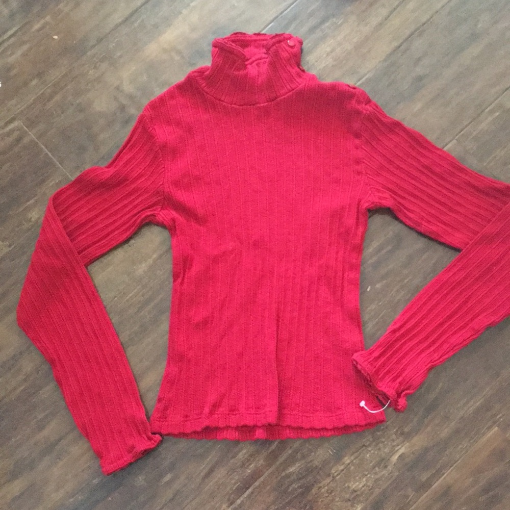 Ralph Lauren red mock turtleneck.